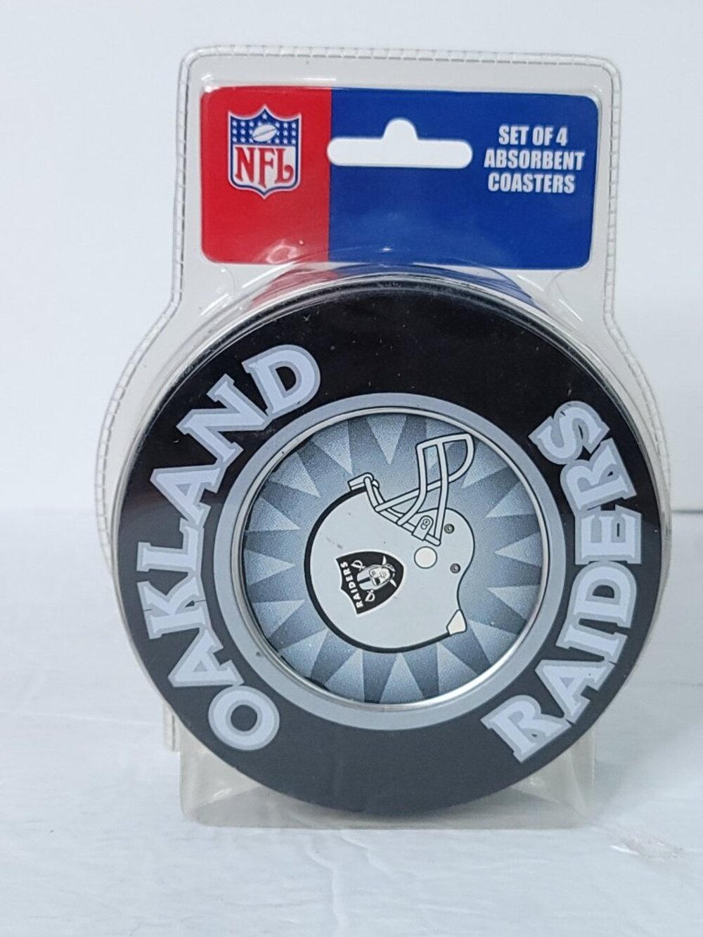 NFL Football Las Vegas Oakland Raiders Favorites Absorbant Coasters Lot of 4